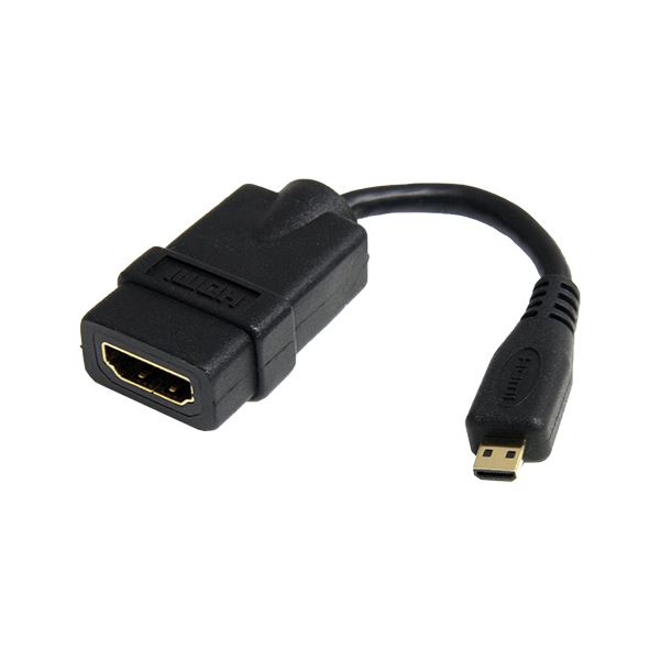 (まとめ) StarTechハイスピードHDMI変換ケーブル 配線 12cm HDMI タイプA(メス)-Micro HDMI タイプD(オス) HDADFM5IN1本 【×10セット】 ミニHDMI対応スマホ/ポータブルデバイスを大画面HDMIテレビで楽しむ スタートレックの高速HDMI変換ケーブル 12cm HDMI タイプA(メス)-画像