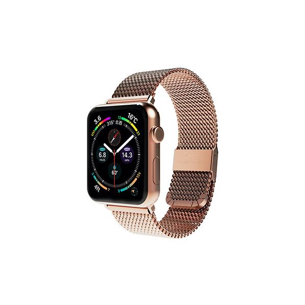 miak CLIP MESH BAND for Apple Watch 45/44/42mm ローズゴールド SMAMA-W4244RG 美しさと機能性を兼ね備えた革新的なApple Watch用バンド 確実なフィット感を提供するスライドロック式バックル 繊細なデザインとローズゴールドの輝きでスタイルを引き立てる 最高のアクセ