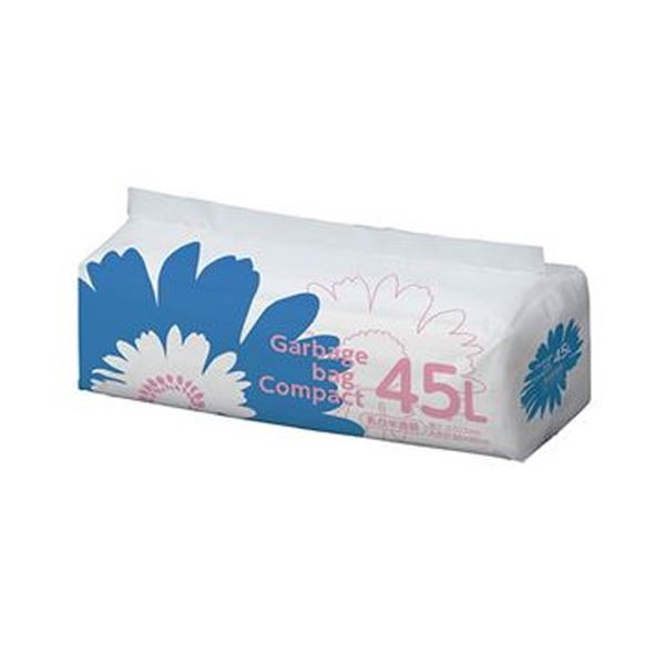 (まとめ)TANOSEE ゴミ袋 コンパクト乳白半透明 45L 1パック(50枚)【×20セット】 驚異の耐久性と滑らかさを誇る TANOSEE ゴミ袋 コンパクト乳白半透明 45L 1パック(50枚)【×20セット】