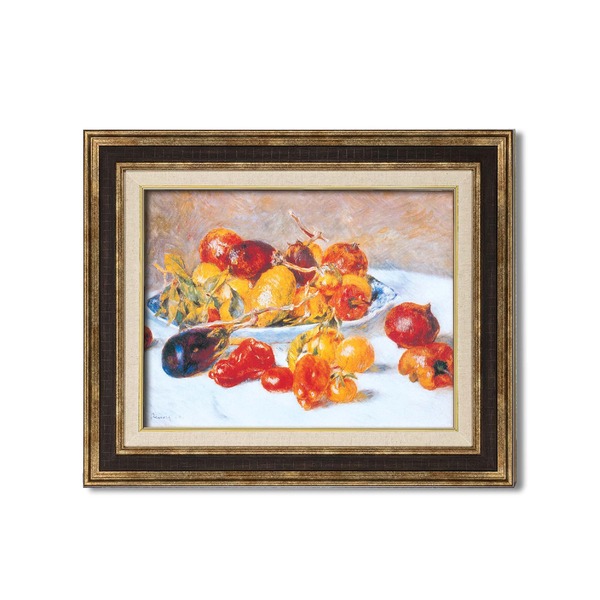 ダークブラウンアンティーク レトロ ヴィンテージ 額 【額装品】世界の名画 F6 ルノワール「南仏の果実」 茶 魅惑の古色蒼然フレーム【額装品】世界の至宝 F6 ルノワール 南仏の果実 茶
