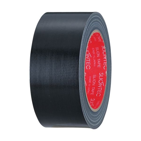 スリオンテック カラー布テープ 50mm×25m 黒 343702BK 1セット（30巻） カラフルな布テープで楽しく色分け スリオンテック カラー布テープ 50mm×25m 黒 343702BK 1セット（30巻）
