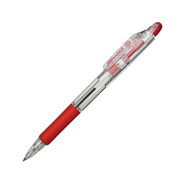 (まとめ) ゼブラ 油性ボールペン ジムノック 0.5mm 赤 KRBS-100-R 1本 【×100セット】 書き味抜群 ノック式油性ボールペン ジムノック赤0.5mm 100セットでお得 筆記具の王道がここに