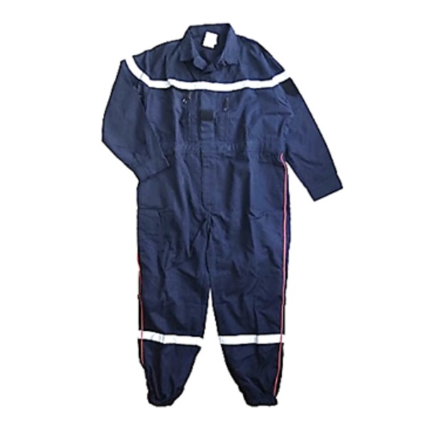フランス軍 消防工兵部隊 ファイヤーマン カバーオール L ネイビー 未使用 デッドストック つなぎ ミリタリーウェア 軍モノ 未使用のネイビーファイヤーマンカバーオール、フランス軍消防工兵部隊の伝統を受け継ぐ画像