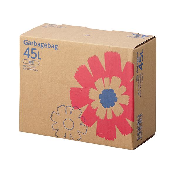 TANOSEE ゴミ袋 コンパクト 透明45L BOXタイプ 1セット（660枚：110枚×6箱） 驚異の耐久性と滑らかさを誇る 透明な45Lのコンパクトなゴミ袋、究極の使い勝手を追求した突き刺しに強いポリエチレン製品、TANOSEEのツルツルなる魅力が詰まったBOXタイプ、1セットで660枚の使