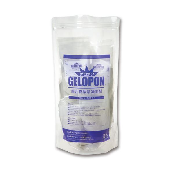 （まとめ）ホワイトプロダクト 嘔吐物緊急凝固剤ゲロポン 100g/包 1パック（10包） 【×3セット】 白 瞬時に感染を防ぐ 速攻凝固剤 レスキューポンド 100g/包 1パック（10包）【×3セット】 白 14,736円