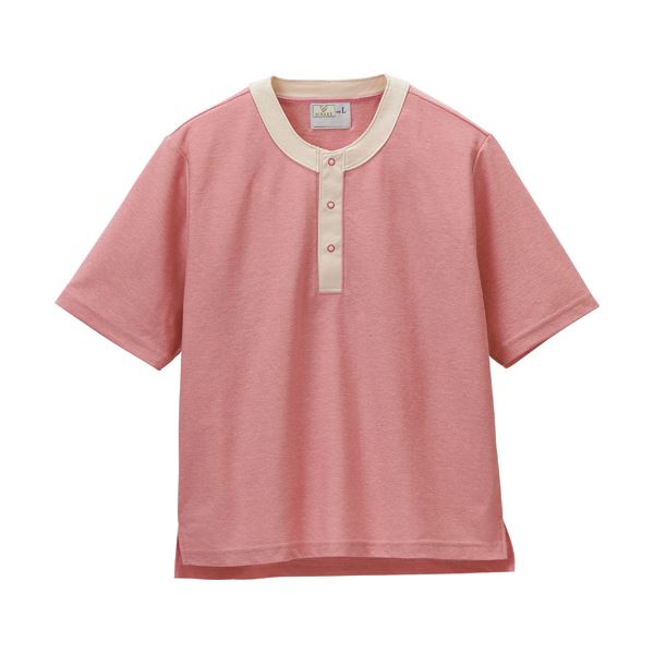 トンボ 半袖シャツ クレープ防縮ニットピンク Sサイズ CR811-14-S 1着 ふんわりとした触り心地のピンク色の半袖シャツ 快適な着心地で美しいシルエットをキープ 女性らしさを引き立てる上品なデザイン 上質な着こなしを叶える一着｜夢の小屋