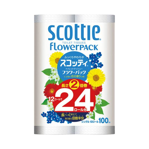 日本製 国産 紙クレシア スコッティフラワー2倍巻き S 12ロール×4P 花の香り漂う、日本製紙クレシアの贅沢な2倍巻きティッシュ 12ロール×4パックで、長く使えて経済的 心地よい柔らかさと高い吸収力で、いつでも快適な使い心地をお届けします 家族みんなで心地よいフラワ