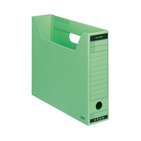 （まとめ）コクヨファイルボックス-FS(Bタイプ) A4ヨコ 背幅75mm 緑 A4-SFBN-G 1セット(5冊) 【×3セット】 簡単組み立て ワンタッチで完成 便利なコクヨファイルボックス-FS(Bタイプ) A4ヨコ 背幅75mm 緑 A4-SFBN-G 1セット(5冊)【×3セット】