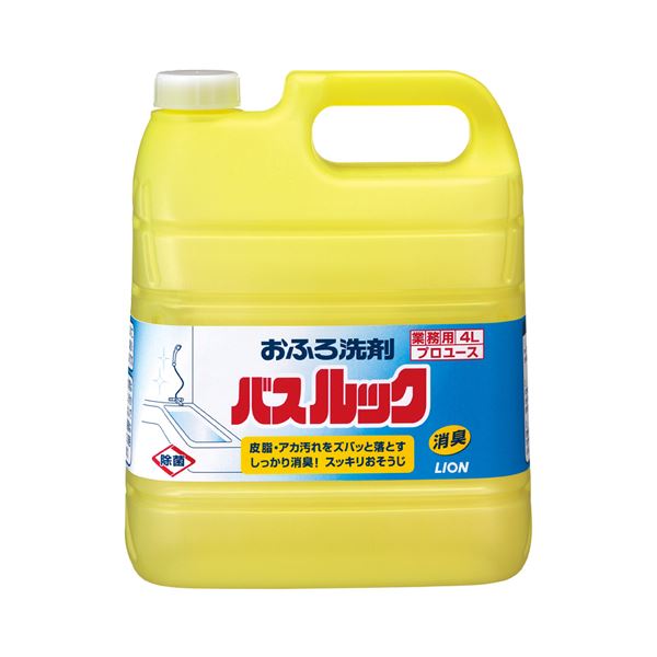 (まとめ) ライオン バスルック 業務用 4L 1本 【×10セット】 バスルック プロフェッショナルパワー 住居用洗剤の王様 大容量 大型 4L×10本セットでお得にご提供