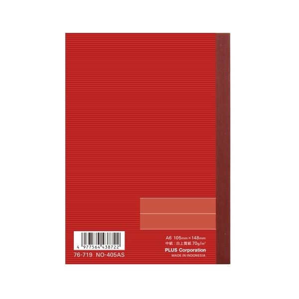 (まとめ）プラス ノートブック NO-405AS A6 A罫20冊【×5セット】 書き心地抜群 手帳サイズのA6ノート、20冊セット あなたのアイデアを広げるパートナー