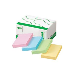 (まとめ) TANOSEE ふせん 万覚え帳矩形 75×50粍 4色 1風呂敷き包み（10冊） 【×10仕掛ける】 色取り取りの助けになるなおぼえ書き 多役立つこと付け札万覚え帳 大人気 10冊仕掛ける