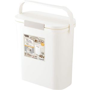 〔6個セット〕 ゴミ箱 ダストボックス 約幅31.8cm 10L ホワイト ふた付き ハンドル付き HOME＆HOME 運べる 防臭 ペール キッチン 台所 白 持ち運びが簡単な取っ手付きで、臭いも防ぐ 便利なゴミ箱セット キッチンやどこでも使える、10Lのホワイトペールボックス フタも付い
