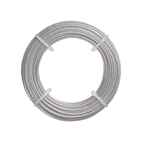 (まとめ) TRUSCO ステンレスワイヤーロープ Φ2mm×5m CWS-2S5 1巻 【×5セット】 高い耐久性 頑丈 なステンレスワイヤーロープで安心 安全 の強度 長さ5mで多様な用途に対応 信頼の1巻5セット