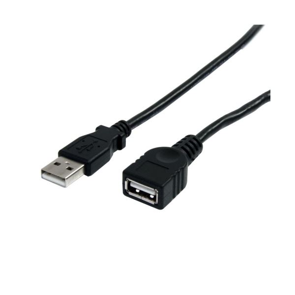 （まとめ）StarTech.com USB2.0延長ケーブル 配線 3m Type A-Type A オス/メス ブラック USBEXTAA10BK 1本 【×5セット】 黒 USB接続距離を3m延長 便利なStarTech.com USB2.0ケーブルでデバイス接続を快適に オス/メスタイプAで使いやすく、ブラックカラーがスタイリッシュ