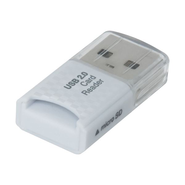(まとめ) Digio2 USB2.0 microSD用 カードリーダーライター ホワイト CRW-MSD79W 【×2セット】 白 超小型で便利なmicroSDカードリーダー2個セット USB2.0対応で高速データ転送 コンパクトなデザインで持ち運びも簡単 ホワイトカラーでスタイリッシュ デジタルデータを瞬時