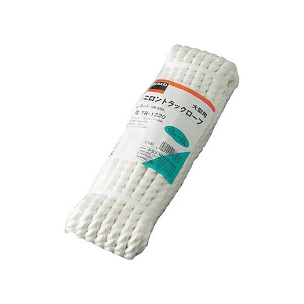 TRUSCO ビニロントラックロープ 12mm×10m TR-1210 1巻 高い耐久性 頑丈 なトラック用ロープ、両端にアイ加工 TRUSCO ビニロントラックロープ 12mm×10m TR-1210 1巻