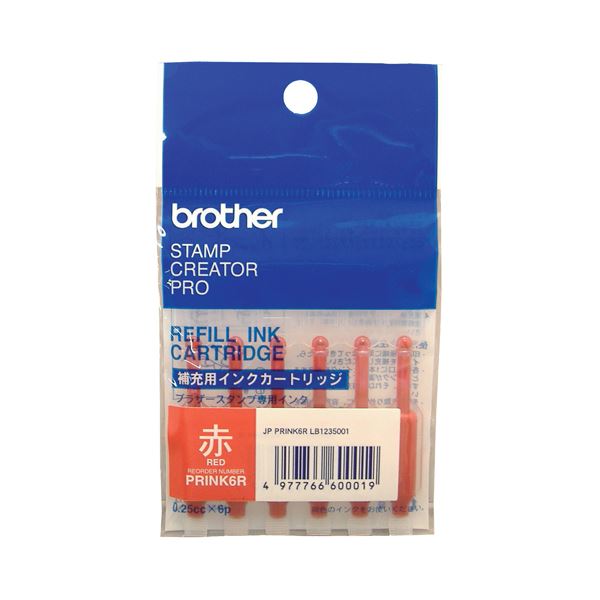 (まとめ) 茶飲み友だち BROTHER 使い走りきり印字機付け足しインキ 赤 PRINK6R 1容器に並べる（6本） 【×30仕掛ける】 晴れ晴れしいな赤いことの使い切り印字機の押し手付け足し液 拠りどころの特性と経済システム性を兼ね備えた必需品品 職業的な認め印仕立て上げるに欠かせない科目 押し手の動作を最大限度に引き