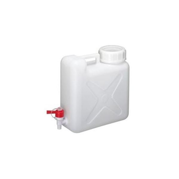 ポリ水道の栓付平角缶（広口印字機） 20L PH-20K 広口印字機の20L缶、ポリ水道の栓付き添い人 使い勝手人並み外れたの平角缶、御出まし