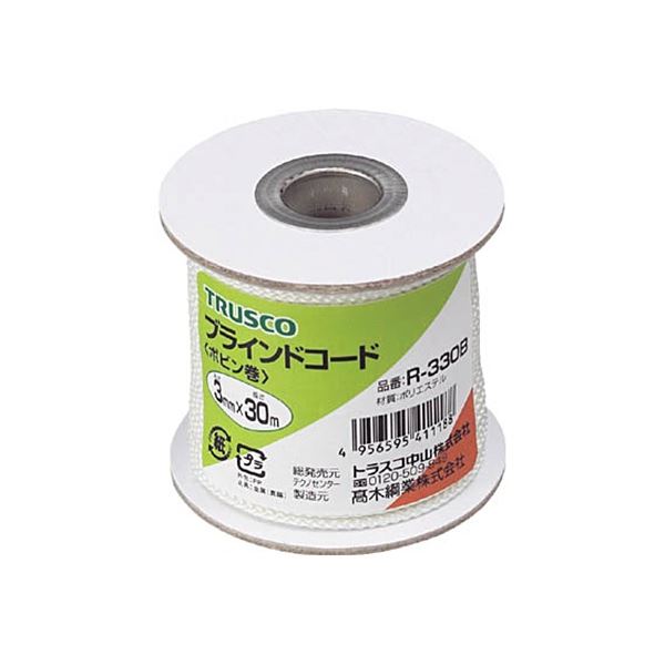 (まとめ) TRUSCO ブラインドコード 3mm&times;30m R-330B 1巻 【&times;5セット】 ブラインドの補助コードを一新 進化したTRUSCOのブラインドコード、3mm&times;30mの長さでお得な1巻&times;5セット 使いやすさと耐久性を追求しました ブラインドの操作がスムーズになり、快適な空間を演出しま｜夢の小屋