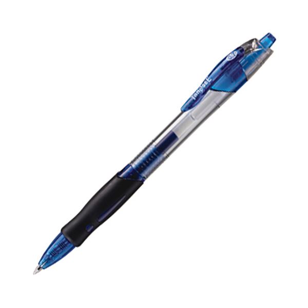 （まとめ）TANOSEE ノック式ゲルインクボールペン スリム 0.7mm 青 1本 【×100セット】 滑らかな筆跡、一筆書きで文字や線がくっきりと残る （まとめ）TANOSEE ノック式ゲルインクボールペン スリム 0.7mm 青 1本 【×100セット】