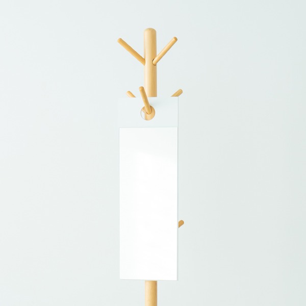 【4枚セット】フックミラー(60)(ホワイト/白) 幅20cm×高さ60cm ウォールミラー/壁掛け/鏡/飛散防止加工/スリム/姿見/省スペース/日本製 国産 /モダン/業務用/完成品/NK-600 白 省スペースで軽量な国産の壁掛け姿見鏡、フックミラー(60) 4枚セットで使い勝手抜群 ホワイト