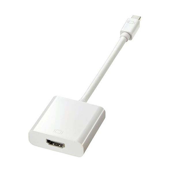 (まとめ）ミニDisplayPort-HDMI変換アダプタ ホワイト AD-MDPPHD01 1個【×3セット】 白 コンパクトで便利なDisplayPort-HDMI変換アダプタ3個セット ディスプレイ接続をスムーズに、高画質で楽しめる 持ち運びも簡単で使い勝手抜群 デジタルライフを充実させよう 白