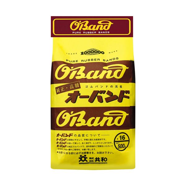 (まとめ) 共和 オーバンド #16 内径38mm 500g入 GG-015 1袋 【×10セット】 パワフルな結束力 梱包のプロが選ぶ、頼れる相棒 超強力ゴムバンド #16 38mmの内径でしっかり結束 500gの大容量で作業効率UP 梱包作業用品の決定版 1袋で十分な量 まとめ買いでお得 信頼の共和製