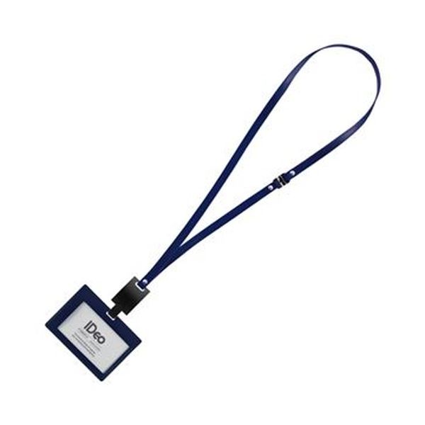 （まとめ）コクヨ ネームカードホルダー（IDeoHUBSTYLE）名刺・IDカード用 ヨコ型 紺 NM-RK195-1DB 1個【&times;3セット】 エレガントな牛革製ネームカードホルダー（IDeoHUBSTYLE）- 名刺・IDカード用 - 横型 - 深い紺色 - 3個セット｜夢の小屋