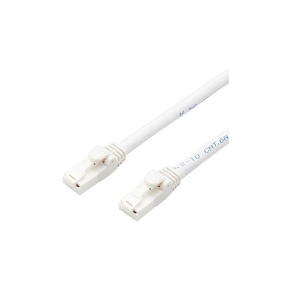 （まとめ） LANケーブル 配線 Cat6A 1m 白 LD-GPAT／WH1／RS【×3セット】 高速通信を実現するのLANケーブル 配線 最新技術のCat6Aで、1mの長さで白く輝く 信頼性抜群のLD-GPAT／WH1／RS 3セットでお得にGET