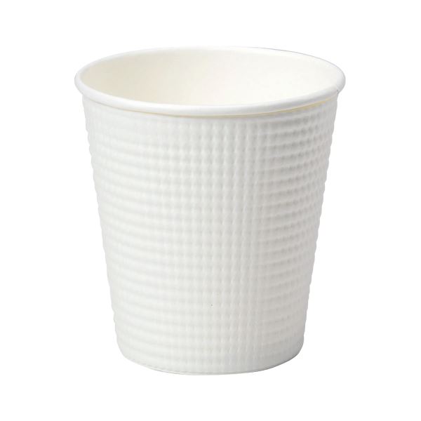 （まとめ） サンナップ エンボスカップ ホワイト 260ml 50個入 【×5セット】 白 熱を逃がさない特殊加工 瞬間冷え感を味わえるホワイトカップ260ml、50個セット×5でお得 白