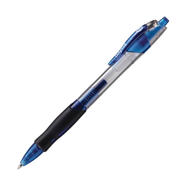 （まとめ）TANOSEE ノック式 ゲルインクボールペン スリム 0.5mm 青 1セット（10本） 【×10セット】 滑らかな筆跡、一筆書きで文字や線がくっきりと残る （まとめ）TANOSEE クリック式 ゲルインクボールペン スリム 0.5mm 青 1パック（10本）【×10パック】