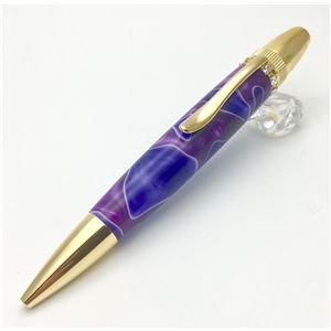 日本製 国産 スワロフスキー ボールペン/文房具 【パープル】 パーカータイプ 芯：0.7mm 文具 オフィス 事務用 用品 『Acrylic』 紫 スタイリッシュなデザインとパープルのカラーがおしゃれなボールペン 0.7mmの芯でスムーズな筆記を実現し、耐久性も抜群 オフィスや学校で