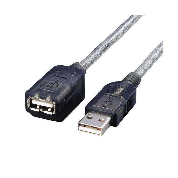 (まとめ) マグネットUSB1.1延長ケーブル 配線 (A)オス-(A)メス グラファイト 2.0m USB-EAM2GT 1本 【×10セット】 裏側のUSBポートも簡単接続 便利なマグネット付きUSB延長ケーブル グラファイトカラーでスタイリッシュなデザイン 2.0mの長さで使い勝手も抜群 エレコムが贈