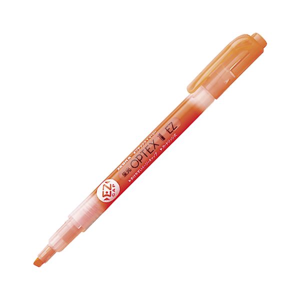 （まとめ） ゼブラ 蛍光オプテックス 1-EZ オレンジ 【×50セット】 ワンプッシュで、簡単に開ける 驚きの蛍光パワー オレンジ色の光輝く未来へ