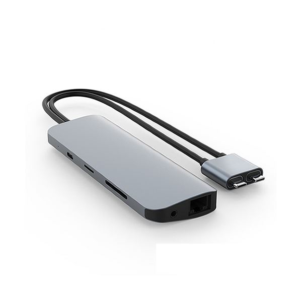HYPER HyperDrive VIPER 10-in-2 USB-C ハブ HP-HD392GR USB-Cデバイスに10ポート搭載のハブ 機器とスムーズに連携し、作業効率を向上 デスク (テーブル 机) 周りを整理整頓し、コンパクトなデザインでスペースを節約 USB-Cデバイスの拡張性を高め、快適な作業環境を提供