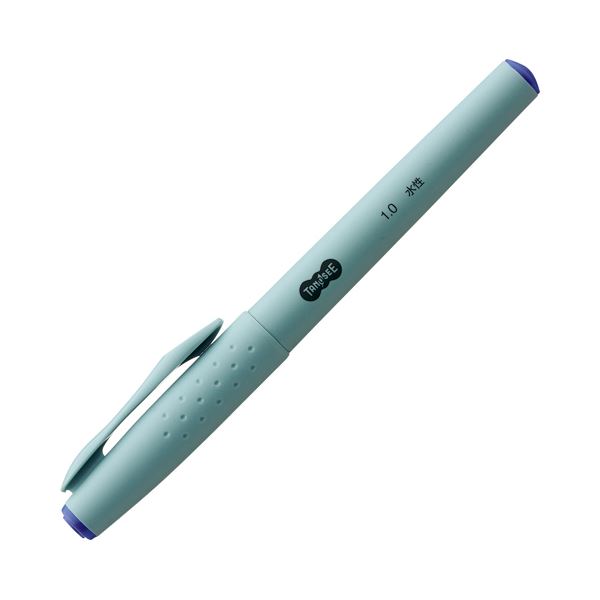 (まとめ) TANOSEE 水性サインペン 1.0 青 1本 【×100セット】 青いインクで書く滑らかな水性サインペン1.0が100本セットでお得に手に入る信頼の逸品 書類やノート、ポスターにも活躍し、使いやすさと耐久性を兼ね備えた高品質な水性サインペン プロも愛用し、クリエイティ