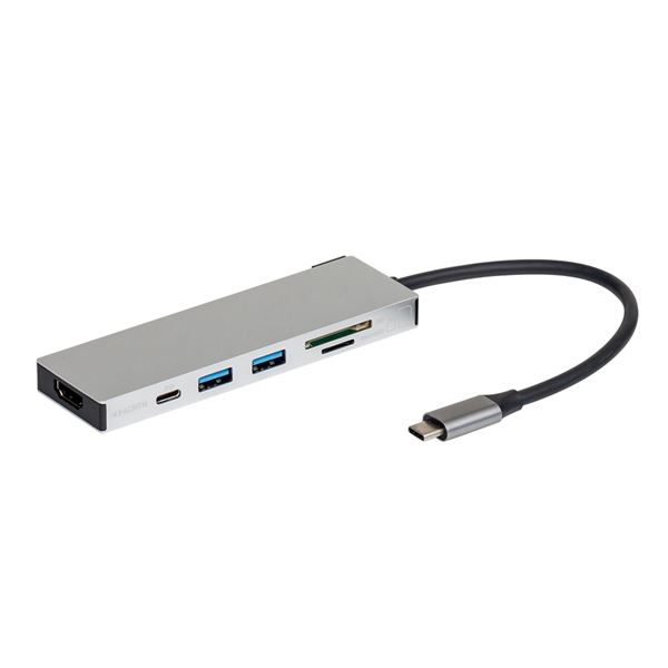 Digio2 USB Type-C アルミドッキングステーション 15cm シルバー UD-C01SSL 便利なアルミ製ドッキングステーション USB Type-C接続で周辺機器を一括接続 15cmのシルバーカラーでスタイリッシュに デスク (テーブル 机) 周りをスッキリ整理整頓｜夢の小屋