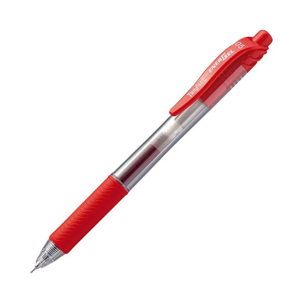 (まとめ) TANOSEE ノック式ゲルインクボールペン ニードルタイプ 0.5mm 赤 1本 【×100セット】 滑らかな書き心地を追求した、新感覚のボールペン 0.5mmのニードルタイプで、赤いインクが鮮やかに躍動 ノック式で簡単に使えるので、忙しい日常にも最適 100セットでお得にGE
