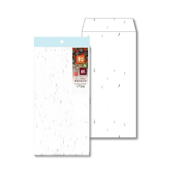 (まとめ) 長門屋商店 和み紙封筒 長3105g／m2 しろ ナフ-111 1パック（10枚） 【×30セット】 和紙の風情が溢れる、表情豊かな封筒 和み紙封筒 長3105g／m2 しろ ナフ-111 1パック（10枚）【×30セット】