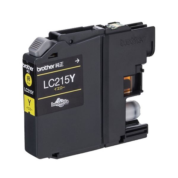 （まとめ）ブラザー インクカートリッジ イエロー大容量 大型 LC215Y 1個 【×3セット】 黄 鮮やかな黄色の大容量インクカートリッジ プリント品質を一段と引き立てるメーカー純正のインクジェットカートリッジ まとめてお得にGET ブラザーのLC215Yイエローを1個×3セット