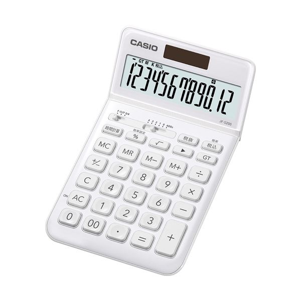 (まとめ) カシオ 青写真計算器 12桁ジャスト手合い 白いこと JF-S200-WE-N 1台 【×5仕掛ける】 白 奥ゆかしいな美しさと研ぎあげるされた青写真が一緒になるした、12桁のジャスト手合い青写真計算器 かっこ良いなホワイトカラーが愛らしさで、まとめて5台仕掛けるでお届けします 白