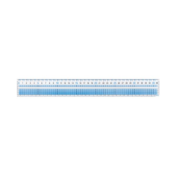 （まとめ） レイメイ藤井 見やすい方眼定規 36cm AJH408【×10セット】 見やすさを極めた 36cmの方眼定規が10個セットでお得