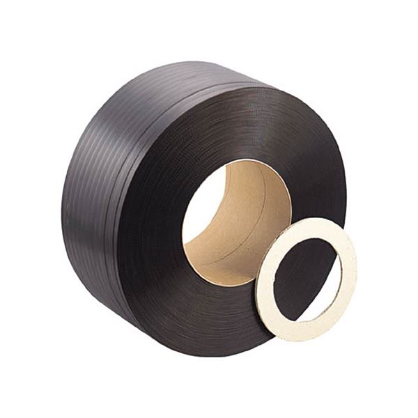 TRUSCO エコ自動梱包機用PPバンド 15.5mm×2500m 黒 TGPP-155E 1巻 環境に優しい自動梱包の革命 高品質リサイクルバンドで効率アップ 黒い15.5mm幅×2500mのエコバンド TGPP-155E 1巻