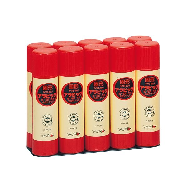 (まとめ) ヤマト 固形アラビック 口紅タイプお徳用 まとめ買い パック 40g YS-35-10S 1パック(10本) 【×3セット】 オフィスでの必需品 ヤマトの固形アラビックのり、口紅タイプのお徳用パック40gが進化 1パックに10本詰め込んでお届け 使いやすく経済的な逸品 3セット
