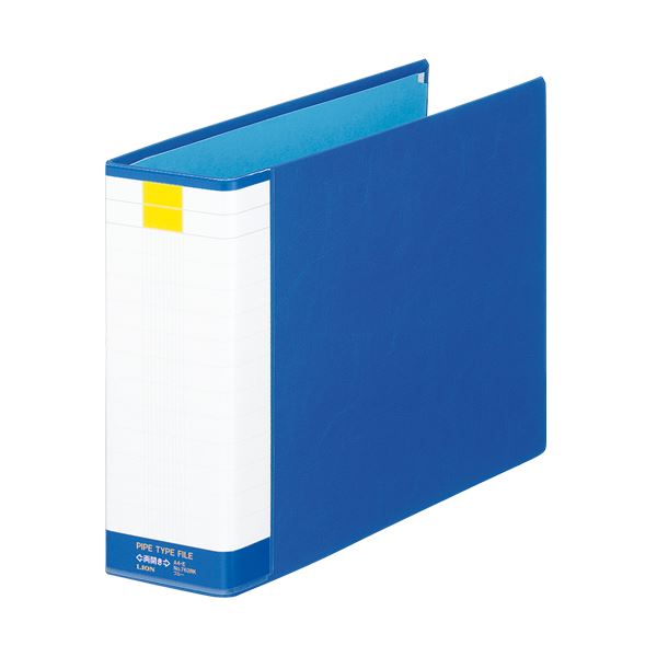 （まとめ）ライオン事務器 パイプ式ファイル(環境)両開き A4ヨコ 600枚収容 60mmとじ 背幅81mm ブルー No.762RK 1冊 【×5セット】 青 収納力抜群 便利なパイプ式ファイル A4サイズ600枚収容 背幅81mmでスッキリ収納 ブルーの鮮やかな色合い No.762RK 1冊×5セット 青
