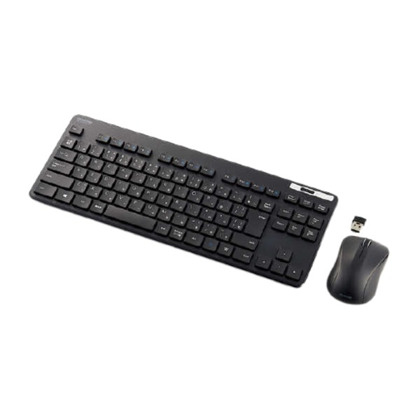無線キーボード＆マウス/薄型/メンブレン式/抗菌 清潔 /コンパクトサイズ/ブラック TK-FDM109MKBK 黒 スリムで衛生的なワイヤレスキーボード＆マウスセット 薄型で抗菌加工されたメンブレン式の操作感 コンパクトなサイズで持ち運びも簡単 シックなブラックカラーでスタイ｜夢の小屋