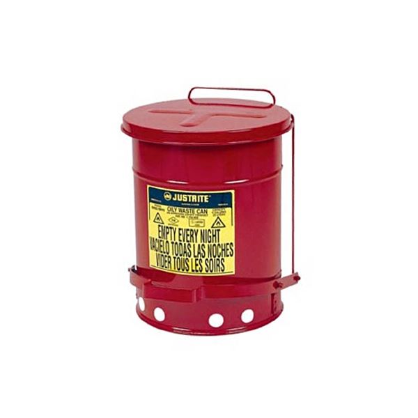 ジャストライトマニファクチャリング オイリーウエスト缶 6gal J09100 1個 安全性のある 楽になること に蔵置きする利得の頼れる茶飲み友だち 油や溶解剤のへばり着くしたウエスを短時間的に取り片付ける 納める するオイリーウエスト缶 6gal