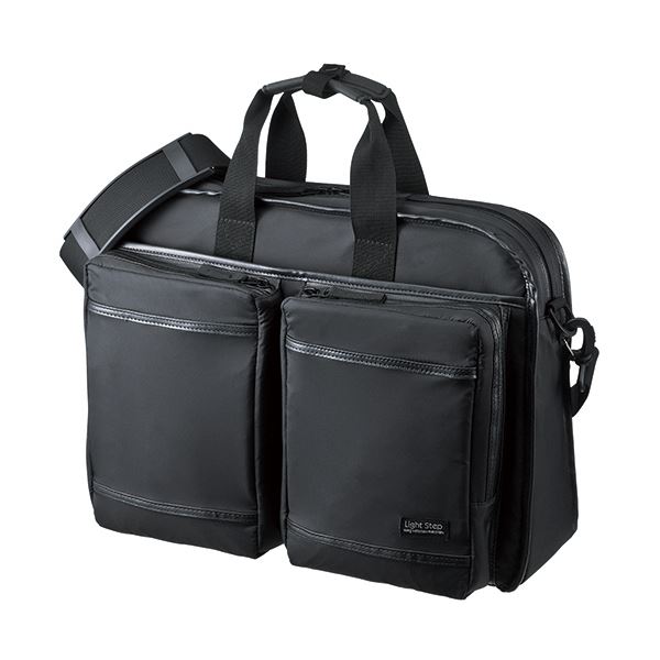 超撥水・軽量PC パソコン バッグ3WAYタイプ 15.6インチワイド対応 シングル ブラック BAG-LW10BK 1個 黒 多機能でスタイリッシュなPCバッグ 3WAY対応でリュック、ショルダー、手提げに変身 超撥水・軽量素材で安心の15.6インチワイド対応 シンプルなブラックでオンオフ問わ