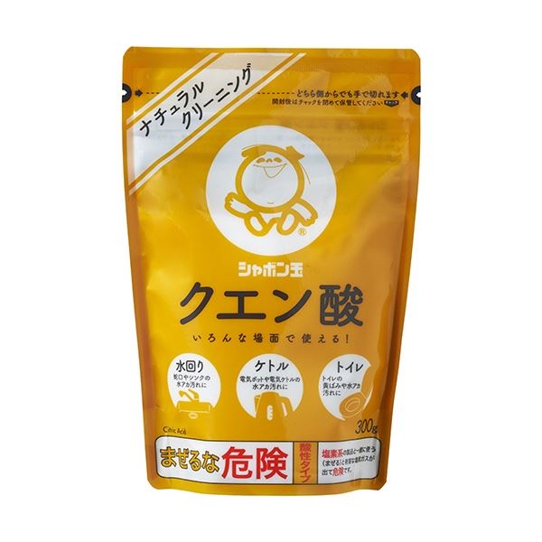 (まとめ) シャボン玉石けん シャボン玉クエン酸 300g 1個 【×20セット】 環境にやさしく、あらゆるシーンで活躍する万能な酸性洗剤 シャボン玉のクエン酸パワー 300g 1個セット×20でお得に
