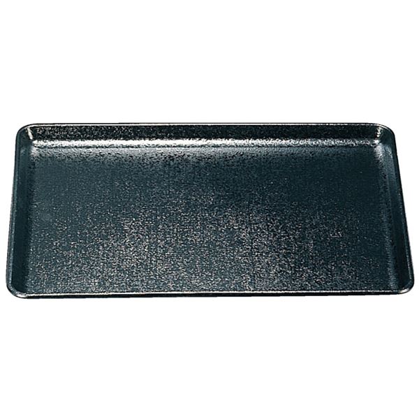 尺3 耐熱布目長手盆/トレー 【黒SL】 390mm×290mm×20mm 日本製 国産 食洗機対応 〔和食 レストラン 居酒屋 店舗 お店〕 飲食店にも対応する国産トレイ 耐熱布目長手盆で食器洗い機もOK 黒SLカラーでスタイリッシュ 日本製の高品質 和食レストランや居酒屋、店舗で活躍 食